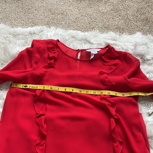 BCBG RED Ruffle DRESS - Picture 9 of 12